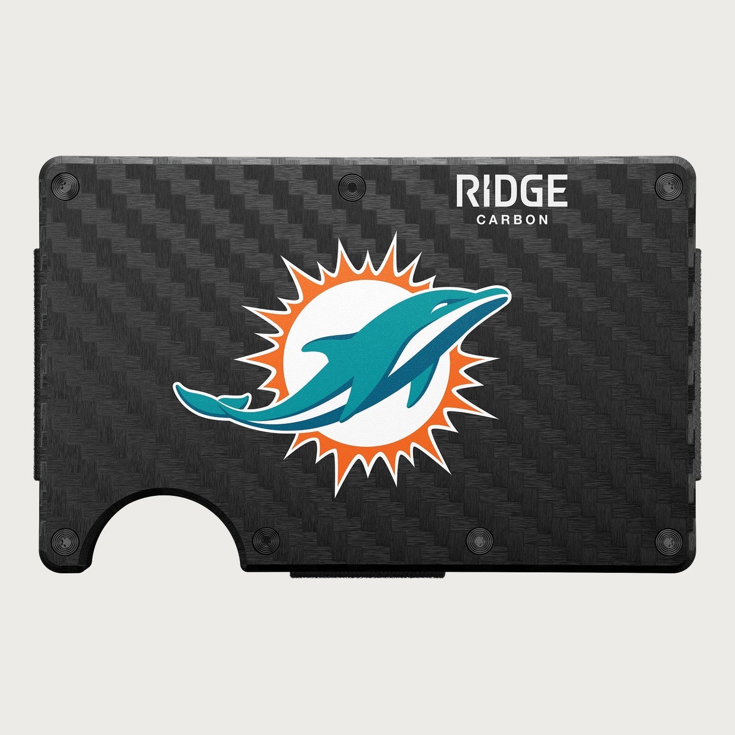 Ridge Wallet - Miami Dolphins - Carbon Fiber 3k