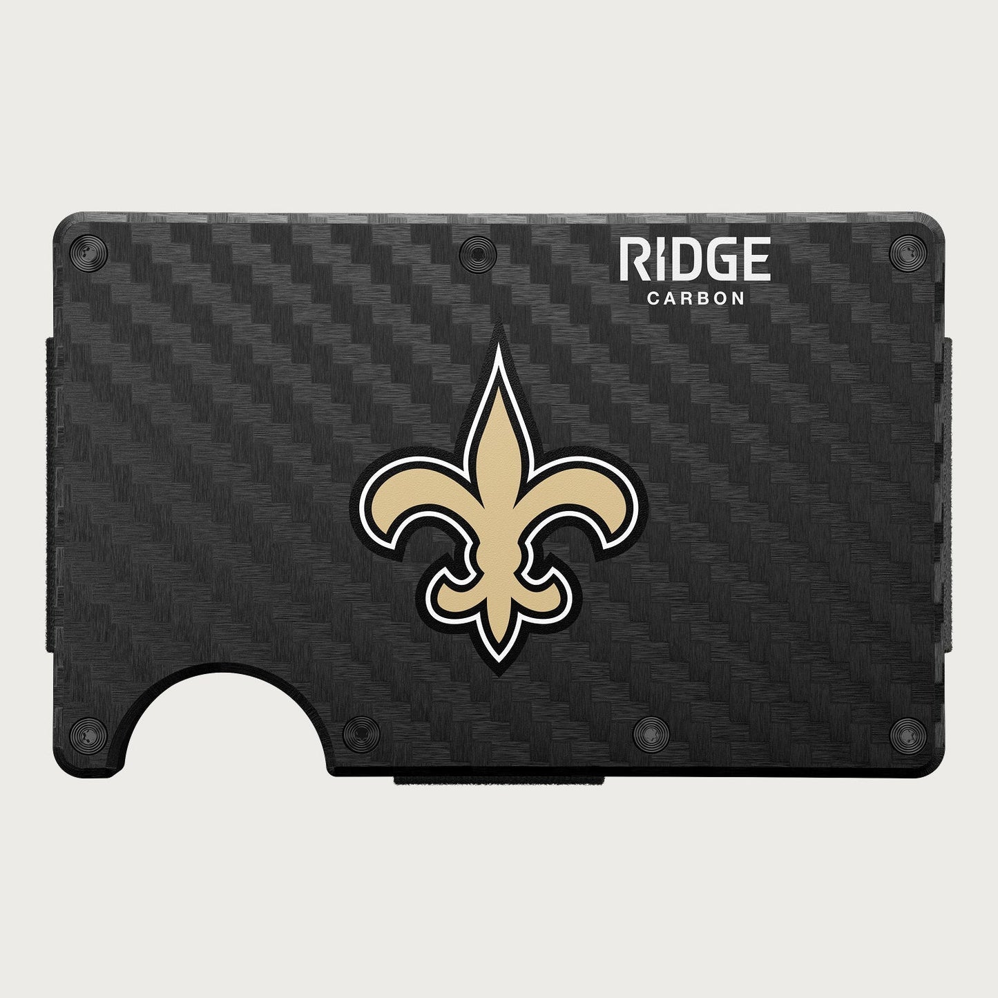 Ridge Wallet - New Orleans Saints - Carbon Fiber 3k