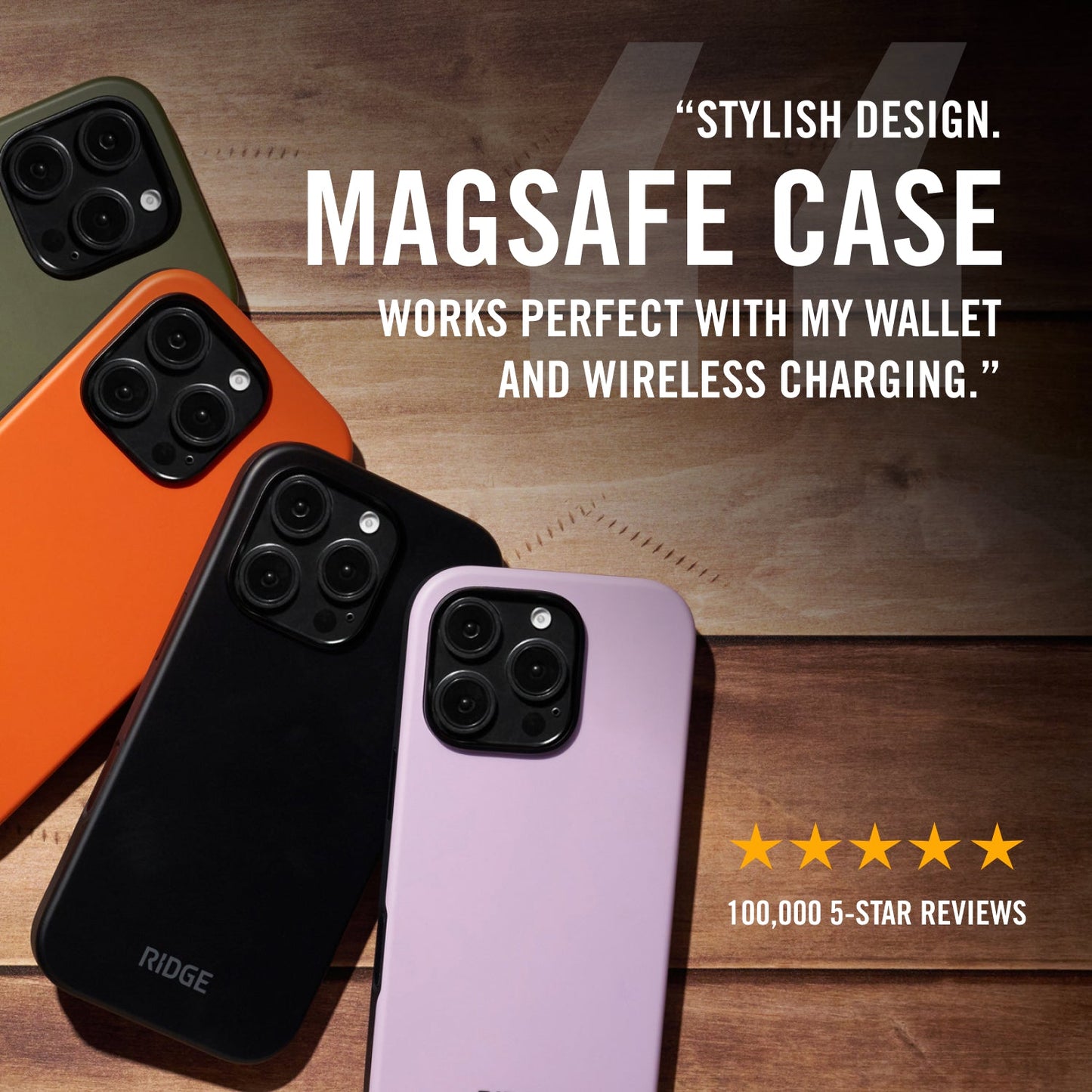 Ridge Phone Case - Midnight Black Leather - iPhone 16 Pro