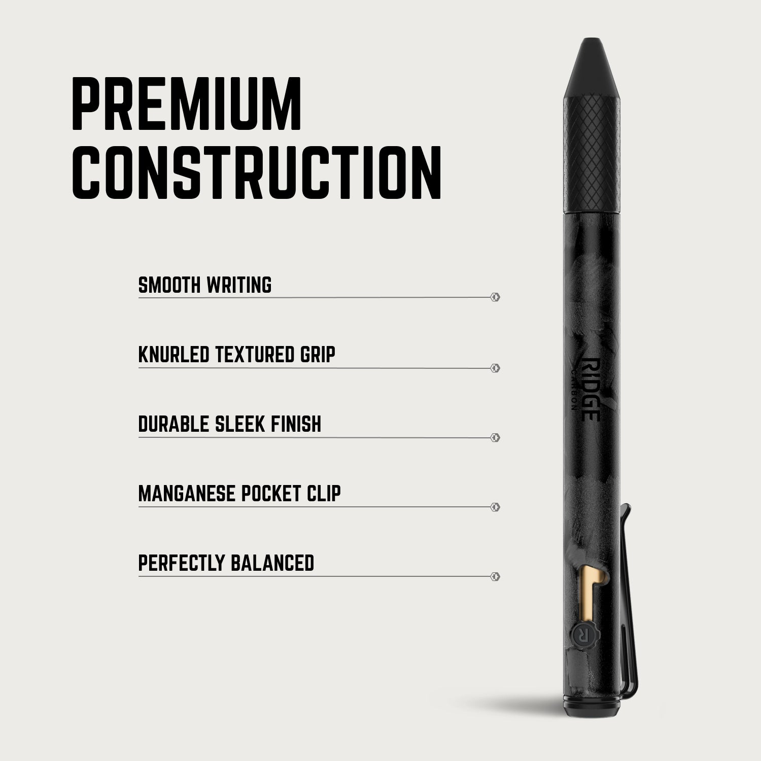 Ridge Bolt Action Pen - 24K Gold